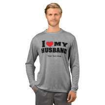 赤いハートのシンボルと "I Love My Husband" のテキスト