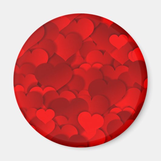 赤いハートのテクスチャ マグネット (正面)