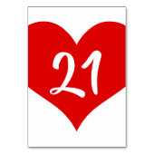 赤いハートのテーブルナンバー テーブルナンバー (裏面)