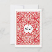 赤いハートのトランプのエースありがとう サンキューカード (裏面)