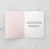 赤いハートのハッピー バレンタイン デー おばあちゃん カード (内部)