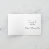 赤いハートのバレンタインのメモのカード シーズンカード (内部)