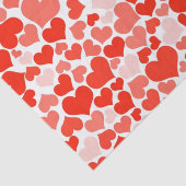 赤いハートのバレンタインデーのティッシュペーパー 薄葉紙 (詳細)