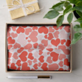 赤いハートのバレンタインデーのティッシュペーパー 薄葉紙 (ギフト)