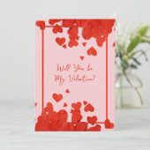 赤いハートのバレンタインデーカード・記念日カード シーズンカード (スタンド正面)