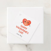 赤いハートのバレンタインデーラベル フェイバータグ (インサイチュ)