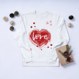 赤いハートのバレンタインデー Tシャツ