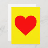 赤いハートのヒートポップアート シーズンカード (正面/裏面)