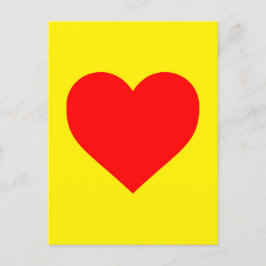 赤いハートのヒートポップアート ポストカード