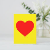 赤いハートのヒートポップアート ポストカード (スタンド正面)