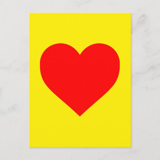 赤いハートのヒートポップアート ポストカード (正面)