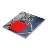 赤いハートのフェンス タイル (側面)