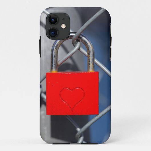 赤いハートのフェンス Case-Mate iPhoneケース (裏面)