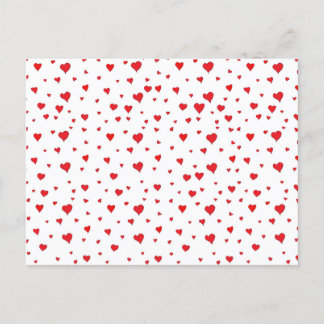 赤いハートのポストカード ポストカード