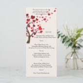 赤いハートのメニュー結婚のアイボリーツリー メニュー (スタンド正面)