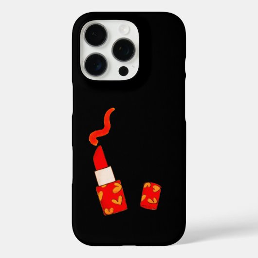 赤いハートのリップグロス ポップアートデザイン Case-Mate iPhoneケース (裏面)