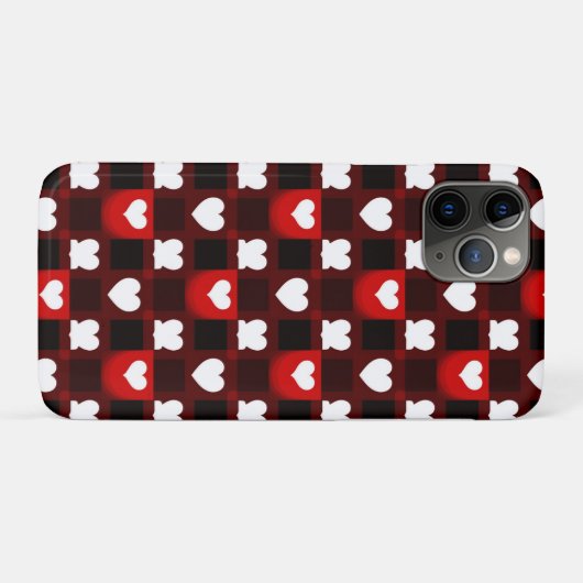 赤いハートのロマンティックでかわいいラブデザイン ❤️ Case-Mate iPhoneケース (裏面(横))