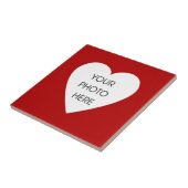 赤いハートの写真フレーム タイル (側面)