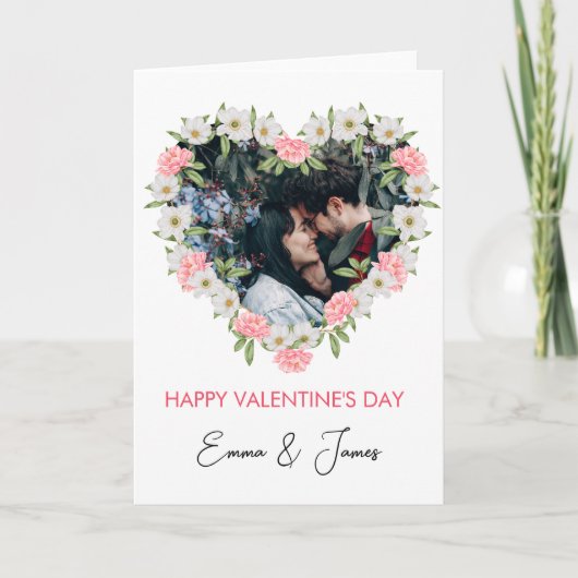 赤いハートの写真 バレンタインデーのカード カード (正面)