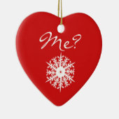 赤いハートの形のクリスマスの提案の装飾 セラミックオーナメント (右)