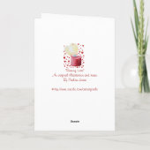 赤いハートの形をした愛ユニークの詩の炎 カード (裏面)