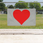 赤いハートの形 ラブ クラシック シンプル ミニマリズム 横断幕 (インサイチュ)