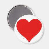 赤いハートの形 ラブ クラシック シンプル ミニマル マグネット (正面/裏面)