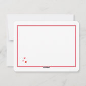 赤いハートの愛のキスとハグ バレンタイン シーズンカード (裏面)