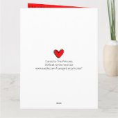 赤いハートの愛 カード (裏面)