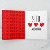 赤いハートの愛 カード (内部)