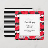 赤いハートの招待状 招待状 (正面/裏面)