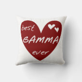 赤いハートの最も最高のなガンマギフト クッション (裏面)