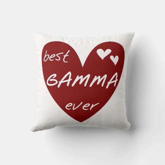 赤いハートの最も最高のなガンマギフト クッション (裏面)