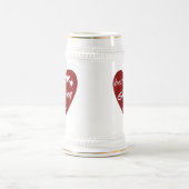 赤いハートの最も最高のなグラムのTシャツおよびギフト ビールジョッキ (中央)
