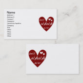 赤いハートの最も最高のなナナのTシャツおよびギフト 名刺 (正面/裏面)