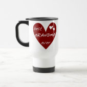 赤いハートの最も最高のな祖母のTシャツおよびギフト トラベルマグ (左)
