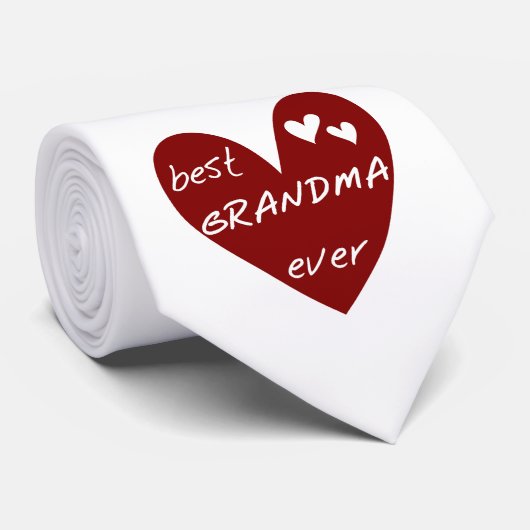 赤いハートの最も最高のな祖母のTシャツおよびギフト ネクタイ (ロール)