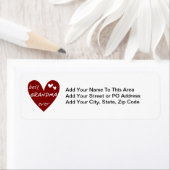 赤いハートの最も最高のな祖母のTシャツおよびギフト ラベル (インサイチュ)