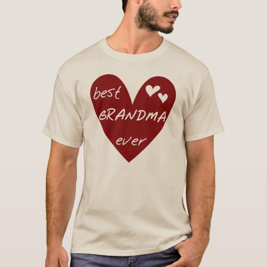 赤いハートの最も最高のな祖母のTシャツおよびギフト Tシャツ (正面)