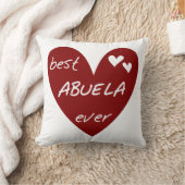 赤いハートの最も最高のなAbuelaのギフト クッション (ブランケット)