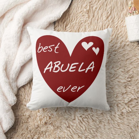赤いハートの最も最高のなAbuelaのギフト クッション (ブランケット)