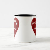 赤いハートの最も最高のなGammieのTシャツおよびギフト ツートーンマグカップ (中央)