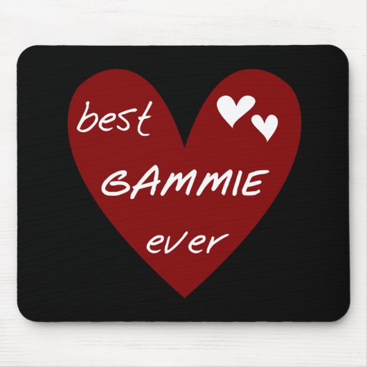 赤いハートの最も最高のなGammieのTシャツおよびギフト マウスパッド (正面)