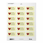 赤いハートの最も最高のなGammieのTシャツおよびギフト ラベル (フルシート)