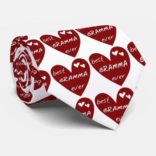 赤いハートの最も最高のなGrammaのTシャツおよびギフト ネクタイ (ロール)