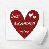赤いハートの最も最高のなGrammaのTシャツおよびギフト マウスパッド (マウス)