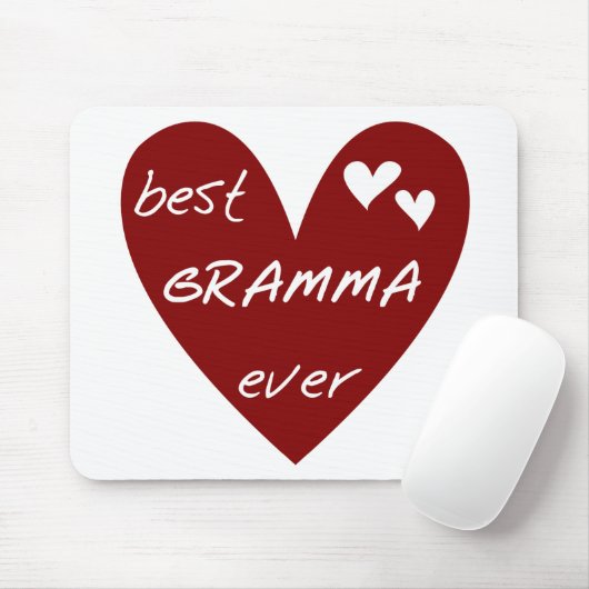 赤いハートの最も最高のなGrammaのTシャツおよびギフト マウスパッド (マウス)