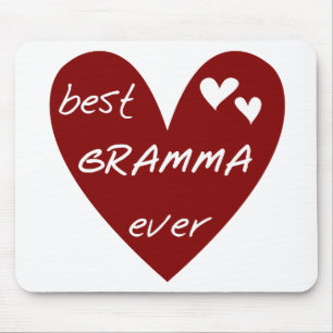 赤いハートの最も最高のなGrammaのTシャツおよびギフト マウスパッド