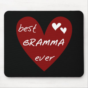 赤いハートの最も最高のなGrammaのTシャツおよびギフト マウスパッド