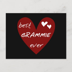赤いハートの最も最高のなGrammieのTシャツおよびギフト ポストカード